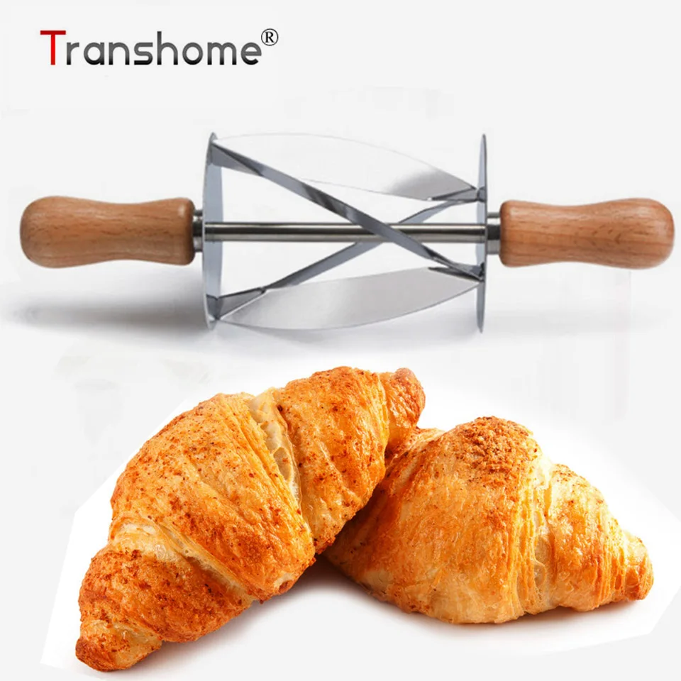 Transhome Rolling Cutter Stainless Steel Croissant Bread Maker Wheel