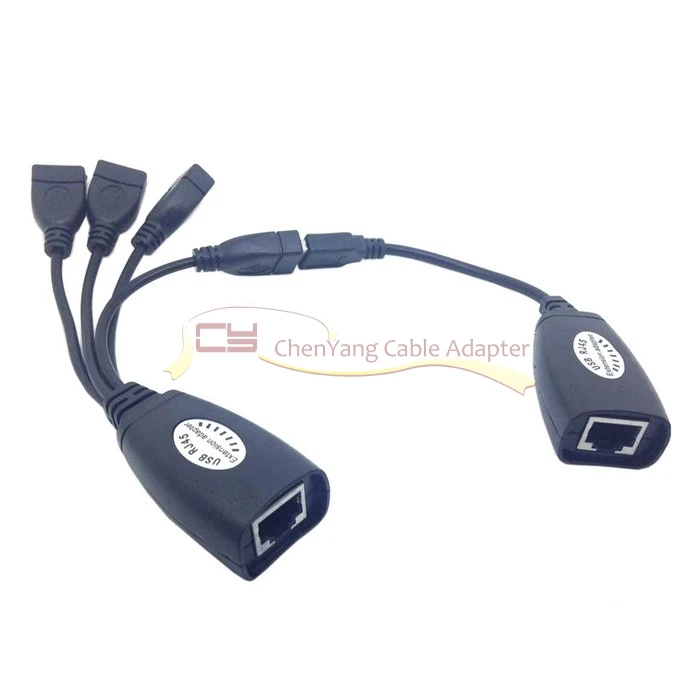 Cablecc CY USB клавиатура Мышь более RJ45 CAT5E CAT6 удлинитель 4 Порты концентратор кабель адаптер