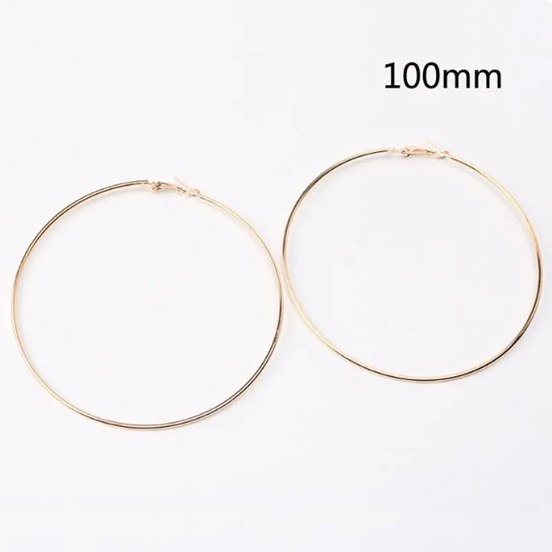 Bovvvsky индивидуальность супер большие круги серьги-кольца для женщин модные золотые ювелирные изделия Bijoux ультрамодные Эффектные серьги