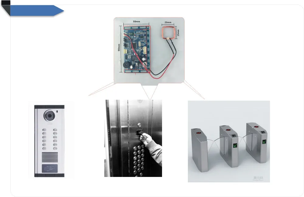 125 кГц RFID EM/ID встроенный дверной контроль доступа RFID Близость система контроля допуска к двери здания домофон модуль