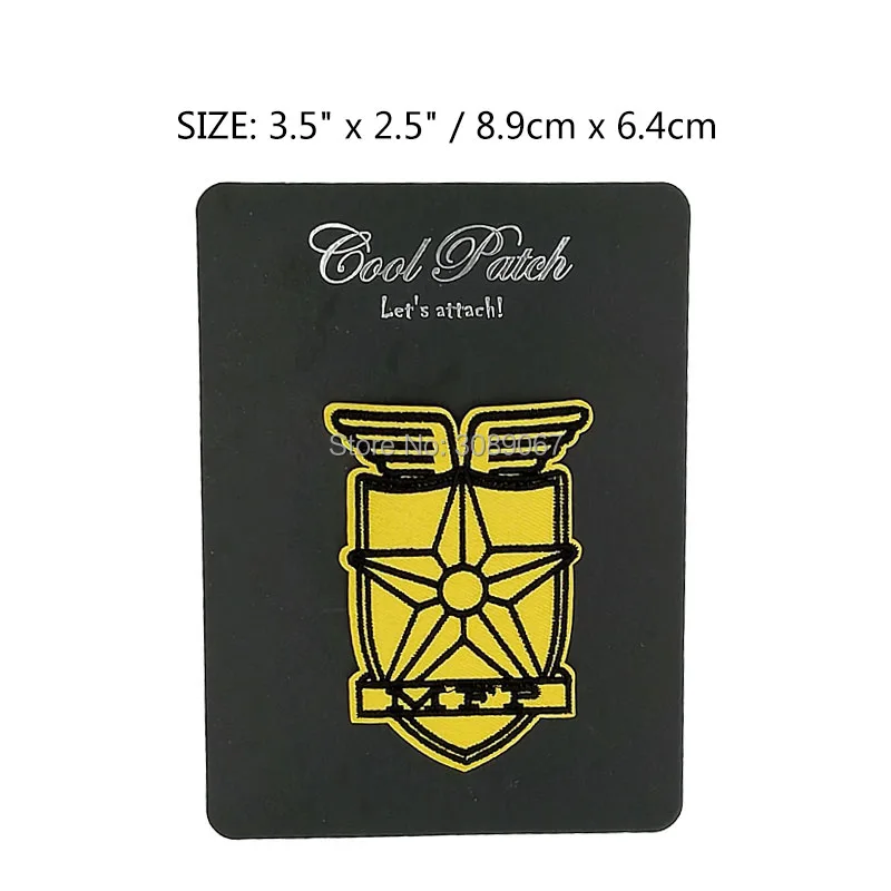 

3.5" MAD MAX MFP Main Force Patrol GOLDEN Uniform Embroidered LOGO Iron On Patch Emo Goth Punk Rockabilly