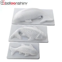 BalleenShiny DIY 3D кои рыба карп плесень пластик; желеобразная масса ручной работы форма для выпечки торт шоколадный пудинг формочка, инструмент для выпечки Посуда