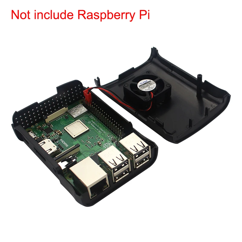 White//Black//Transparent//ABS Cover Box Case For Raspberry Pi 3 2 Cooling Fan