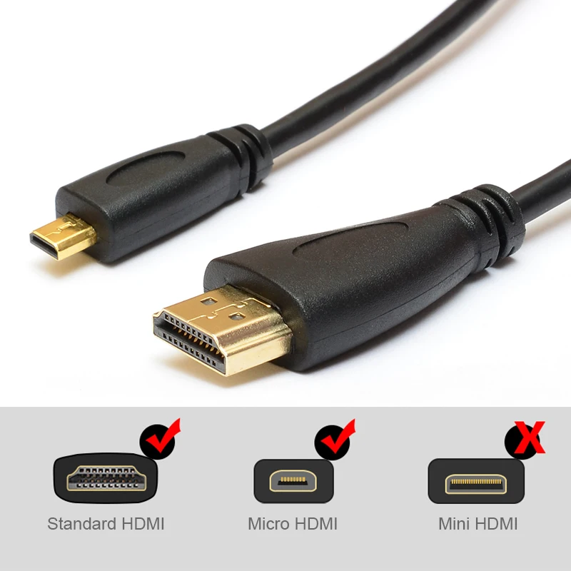 Кабель Micro HDMI для передачи данных для GoPro Hero 7 6 5 4 3+ Sjcam Sj4000 Xiaomi Yi 4K Eken H9r аксессуары для экшн-камеры