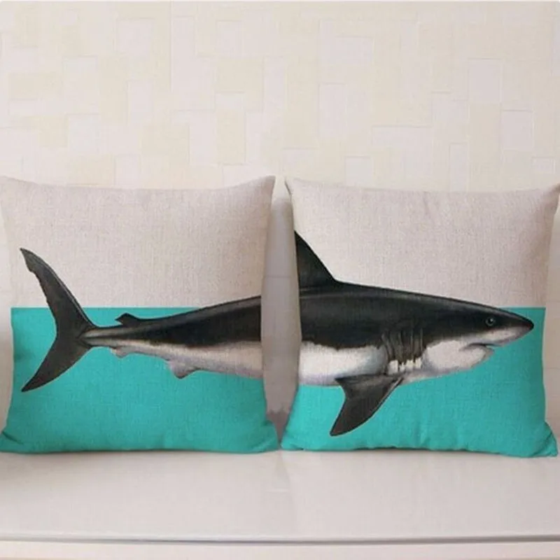 Wild-Animal-Pillow-Case-Cotton-Linen-Chair-Seat-Waist-Square-Shark-Elephant-Dinosaur-Pattern-Pillow-Cover (1)