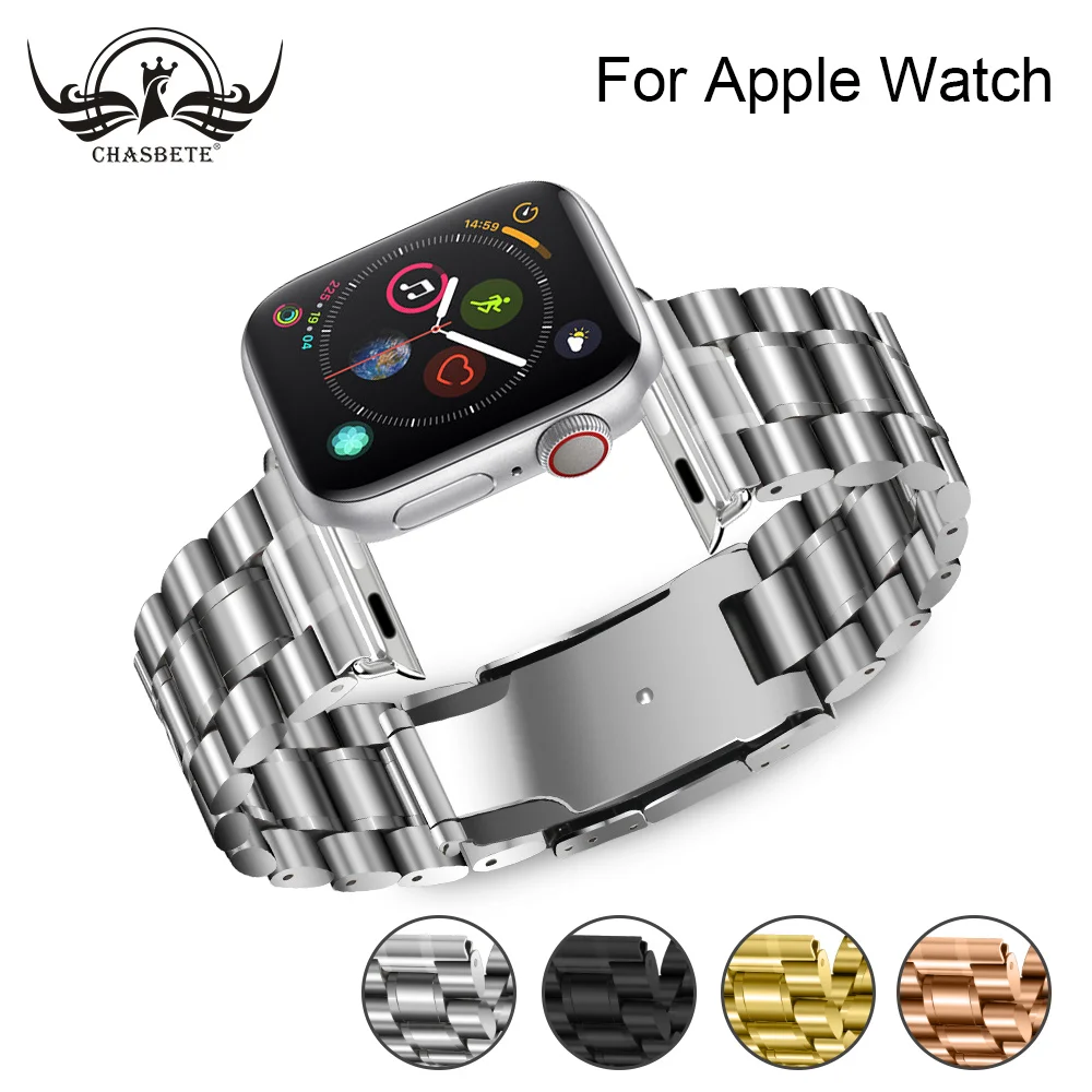 Ремешок из нержавеющей стали для apple watch браслет iWatch 4 40 мм 44 38 42 мм|Ремешки часов| |