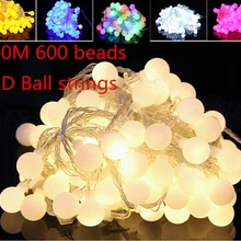 Сказочный 100 м 600 светодиодный светильник, декоративный шар гирлянды, гирлянды, рождественские, новогодние, праздничные, вечерние, Свадебные Лампы