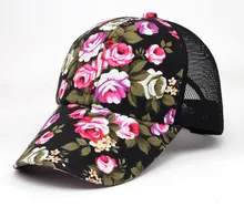 2016 hot sale female floral baseball hat for women spring and summer casual cap girls sun snapback hats for sport l leisure