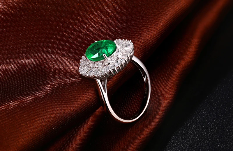 Caimao Jewelry Antique 14k Gold 2.24ct Natural Emerald Diamonda Ring
