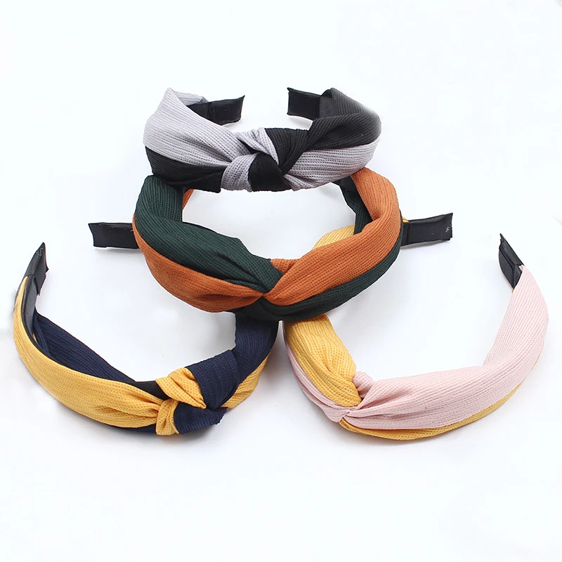 

Lady Hairbands Knot cross hair assessoires for women girls striped cloth art turban Headband Bands Head Hoops scrunchy Headdress