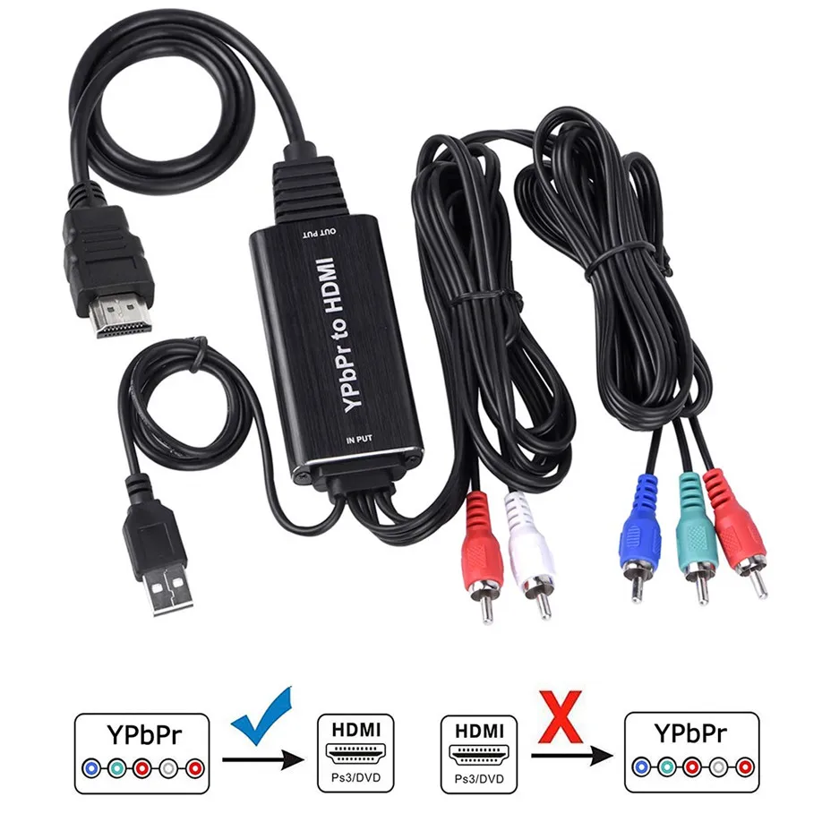 20 компл. HDMI к YPbPr кабель 5RCA RGB конвертер адаптер Поддержка 4K Видео Аудио для DVD PSP Xbox