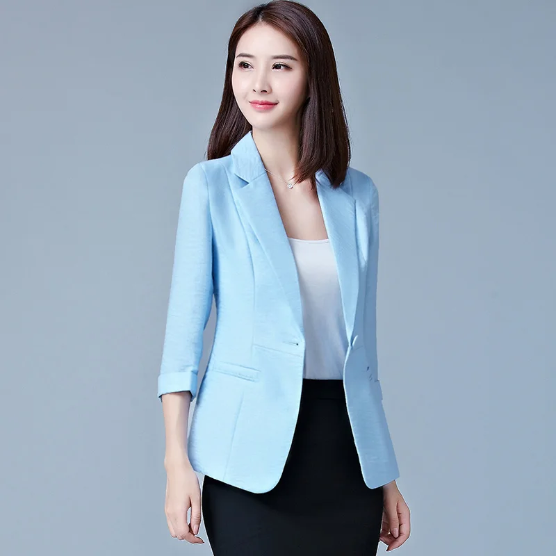 

4XL 5XL Blazers 2018 New Fashion Single Button Blazer Women Plus Size Suit Green White Pink Blue Blaser Female Blazer femme