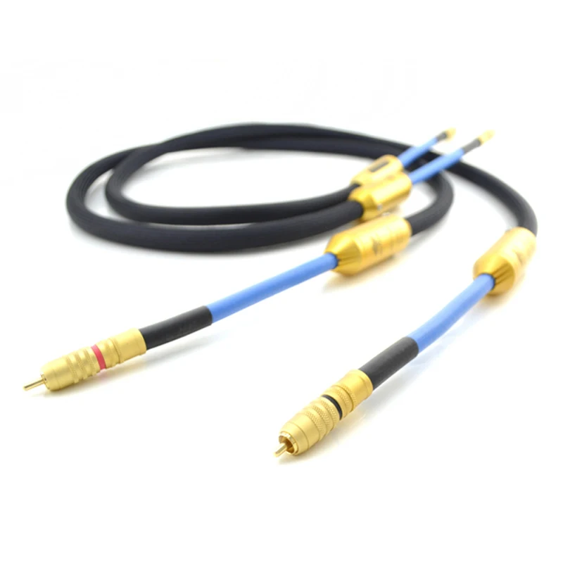 

Free shipping DHL moonsaudio G7 EMPRESS Cable Double crown RCA Audio cable RCA TO RCA Cable
