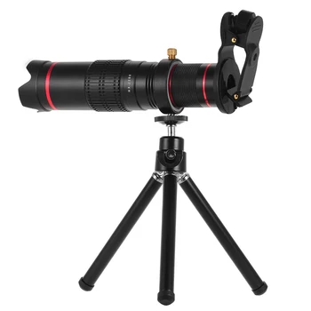 

Portable Clip-on Phone Camera Lens Kit 22X Zoom Smartphone Lens Telephoto Lens Support Naked Eye Observation with Tripod