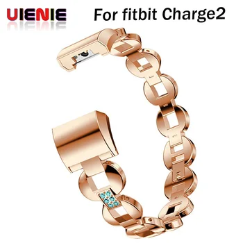

Watch Band For Fitbit Charge 2 strap Replacement Metal Bracelet Adjustable Straps for Fitbit charge2 Watch Bands with Rhinestone