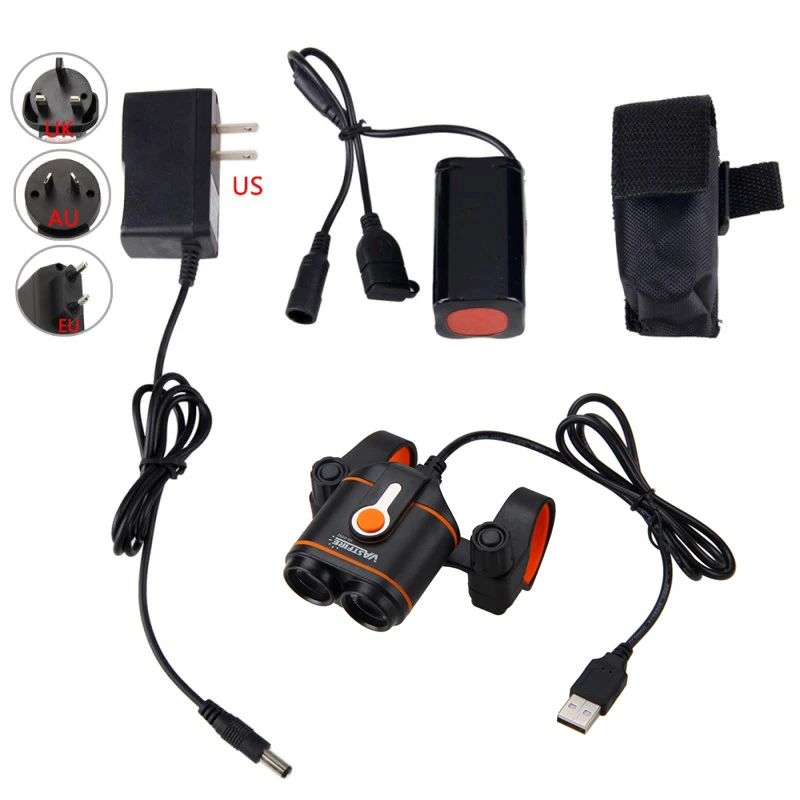 Sale 10000LM 2X XM-L2 LED Bike Lights USB Dual Bicycle Headlight Night Safety Cycling with Battery Pack and Charger 1 Sale 10000LM 2X XM-L2 LED Bike Lights USB Dual Bicycle Headlight Night Safety Cycling with Battery Pack and Charger 1