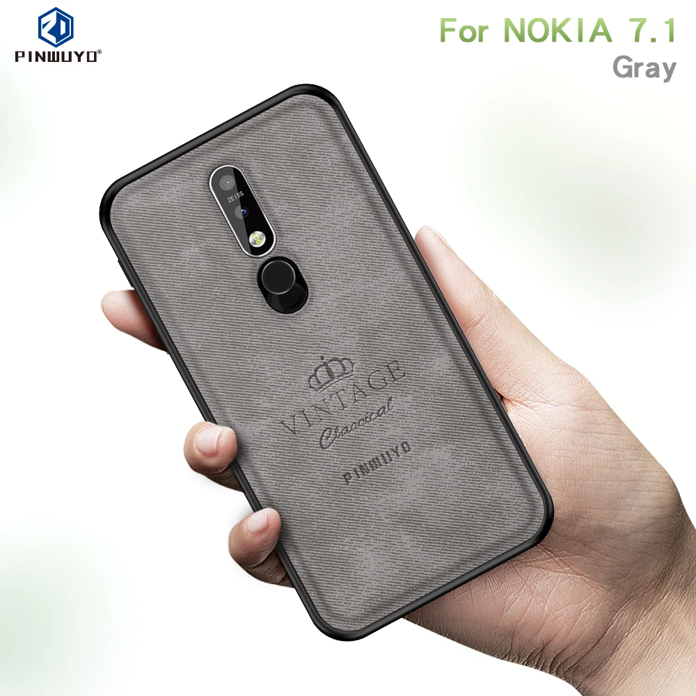 Чехол для Nokia 7,1, Винтажный чехол из искусственной кожи, Жесткий Чехол для Nokia 7,1, защитный чехол для Nokia 7,1