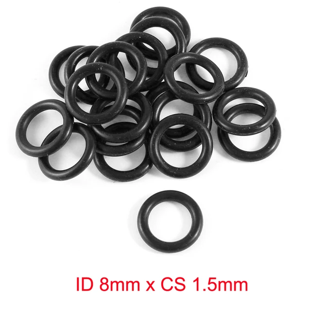 ID 8mm x CS 1.5mm black NBR nitrile rubber oil o ring oring o ring seal