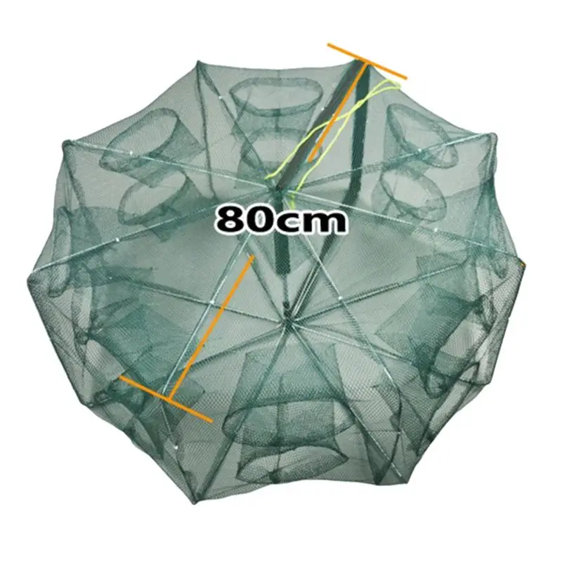 

Portable Folding Fishing Net Fish Shrimp Cage Trap Net Fishing Bag Fishing Cage With A 8M Long Rope