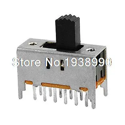 10 Pcs 12 Pin On/On 2 Position 4P2T 4PDT Mini Vertical Slide Switch 0.3A 50V DC цена 10 Pcs 12 Pin On/On 2 Position 4P2T 4PDT Mini Vertical Slide Switch 0.3A 50V DC цены онлайн