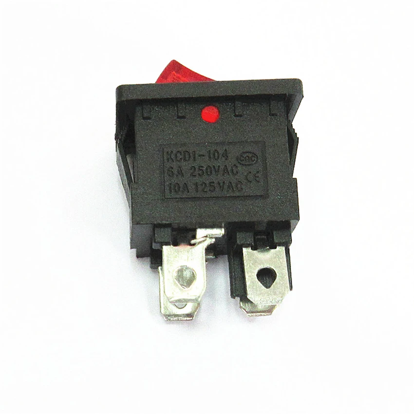 2 шт./компл. AC 6A 250V 10A 125V KCD1 104 кулисный переключатель лодки выключатель питания