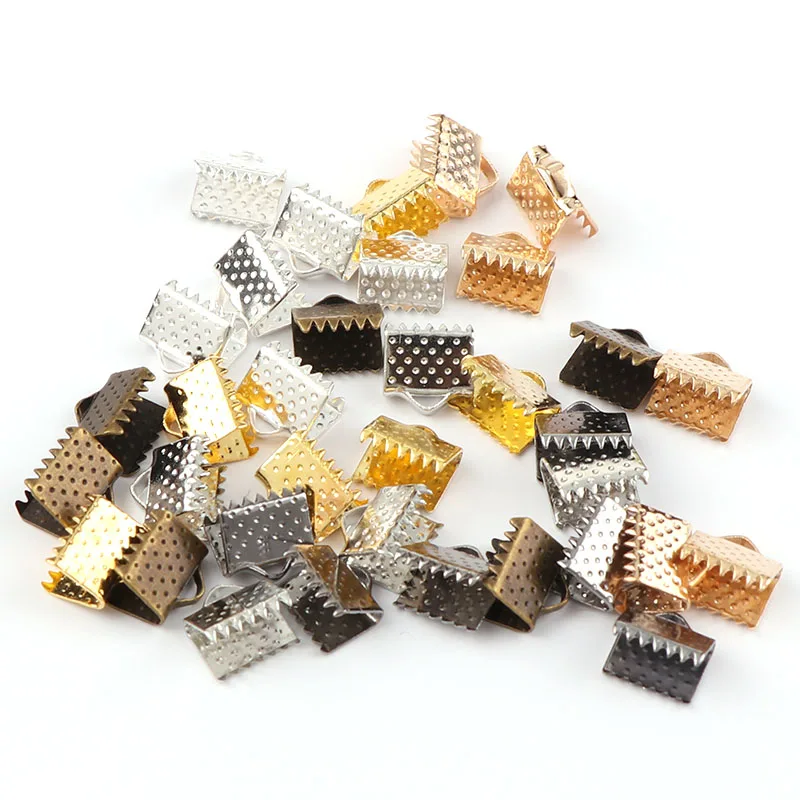 10mm Crimp beads cove clasps Cord End Caps String Ribbon leather Clip