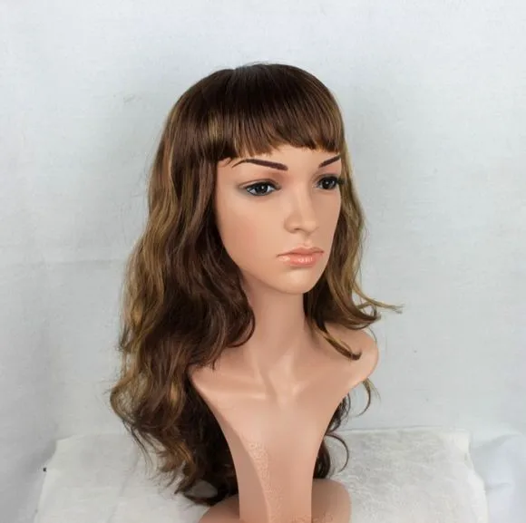 Realistic Plastic female mannequin head with hair,mannequin dummy head