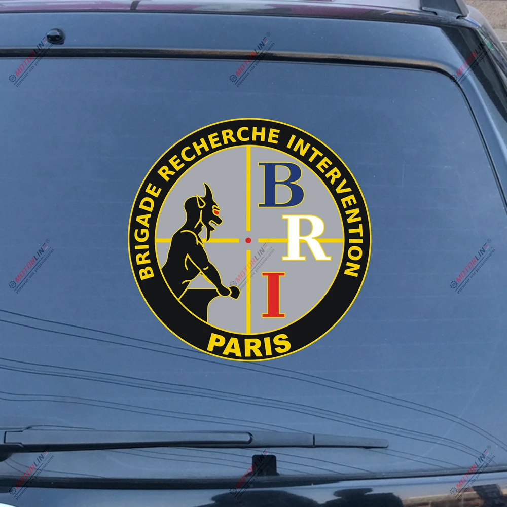

BRI Research and Intervention Brigade Police French Decal Sticker Reflective Glossy pick size