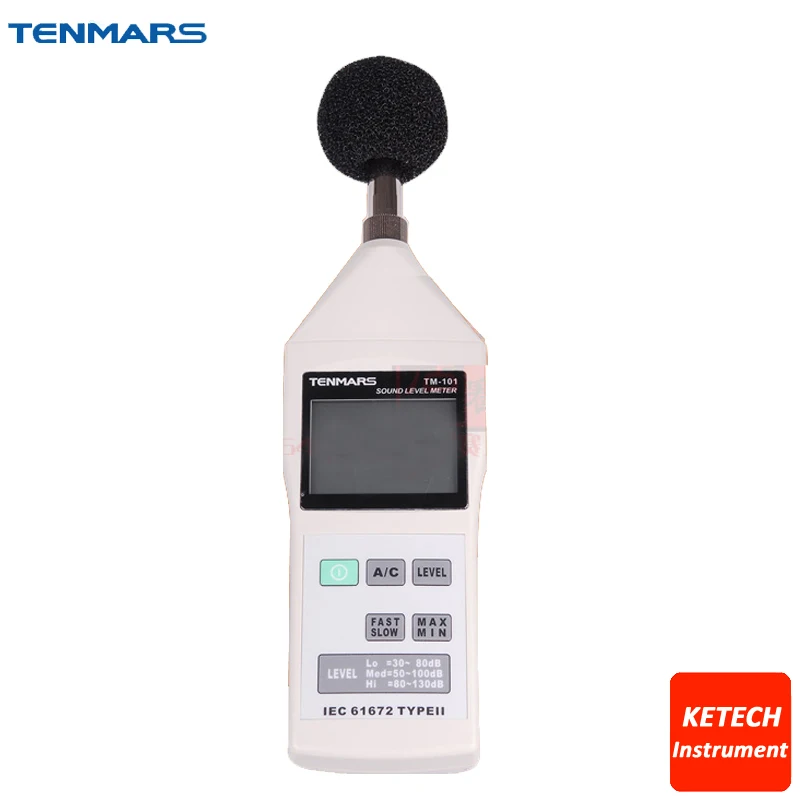 

TENMARS TM101 Handheld Sound Level Noise Meter Tester 30~130dB 2000 Readings