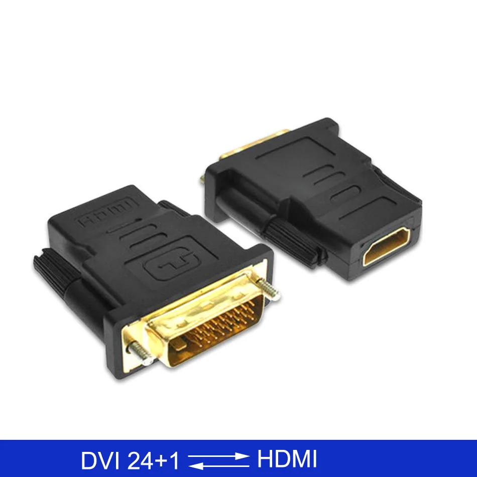 DVI к HDMI адаптер с покрытием HDMI к DVI 24 + Pin 1080 P видео конвертер адаптер кабель для ПК HDTV проектор