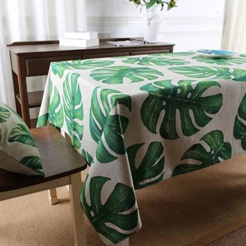 

Rain Forest Botanical Garden Tablecloth Table Covering Cloth Cotton Tea Table Cloth Television Refrigerator Covering Cloth