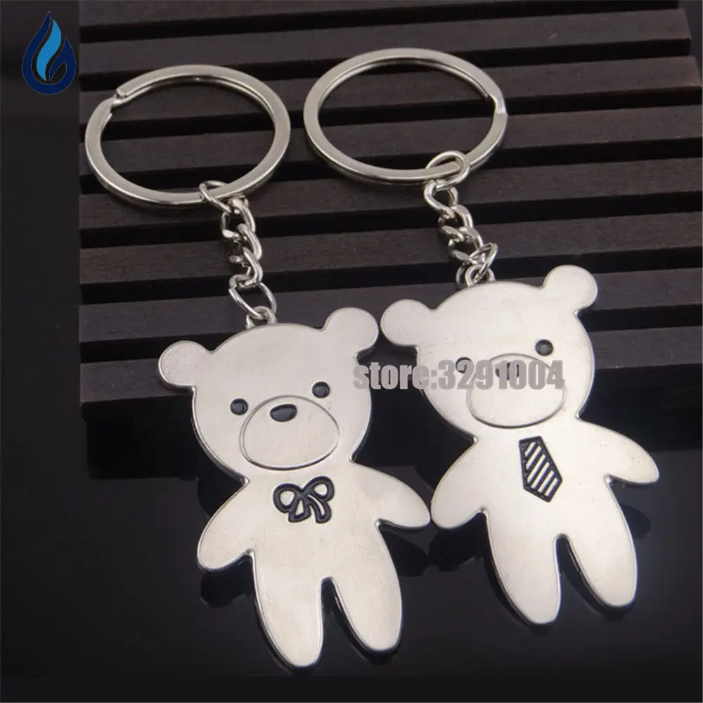 

A Pair Of Bear Key Chains Car Key Rings For Kia Rio Citroen C5 Ford Focus Audi A6 C5 Vw Golf 7 Seat Leon Skoda Keychain Keyring