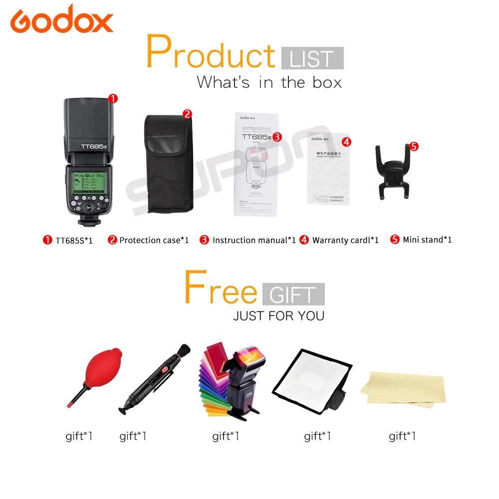 Godox TT685S 2.4G 1/8000s TTL Wireless Speedlite