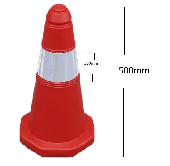 50 см Высота светоотражающий дорожный конус предупреждающий, светоотражающий Пластик дорожный конус