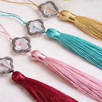 

10Pcs/Lot Crystal Ball Curtain Cord Small Tassel Fringe Curtain Accessories DIY Sofa Valance Tablecloth Cushion Decor Key Tassel
