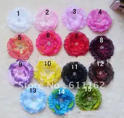 100 PCS 4 ''пион GER B er пион B A B Y hair bows детский клип девушка цветы B пучки 50 PCS nvcxx5202