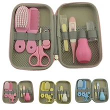 8 шт. устройство для прочистки носа у новорождённых Одежда для новорожденных Уход за лошадьми набор ножниц ножницы и расческа для ногтей комплект для стрижки здравоохранения безопасный небольшой инструмент для детей дорожные сумки