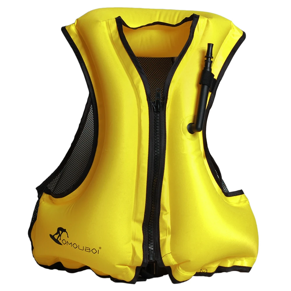 Надувной плавательный жилет для взрослых спасательный жилет для сноркелинга плавающее устройство плаванье мин Дрифтинг серфинг водный спорт спасательный - Цвет: Yellow