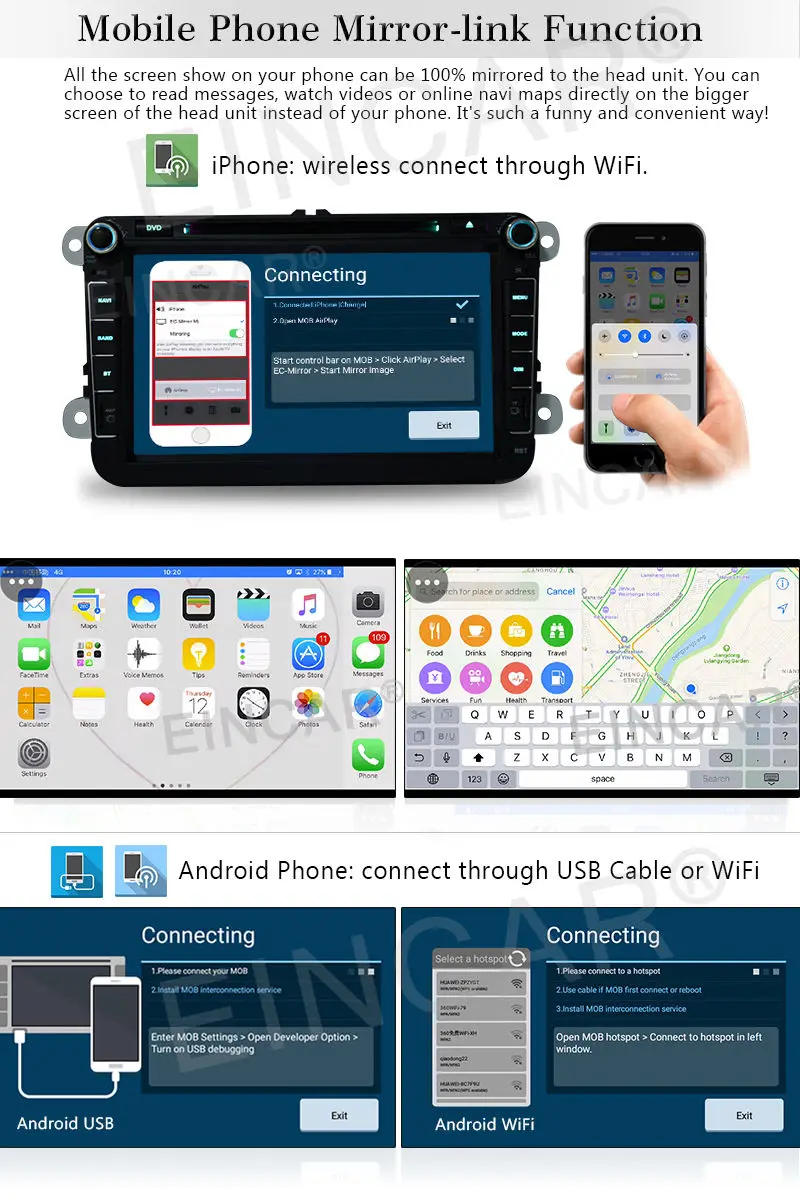 Discount 8inch Android 6.0 Car Radio DVD Player GPS Multimedia CANBUS for VW Volkswagen 4