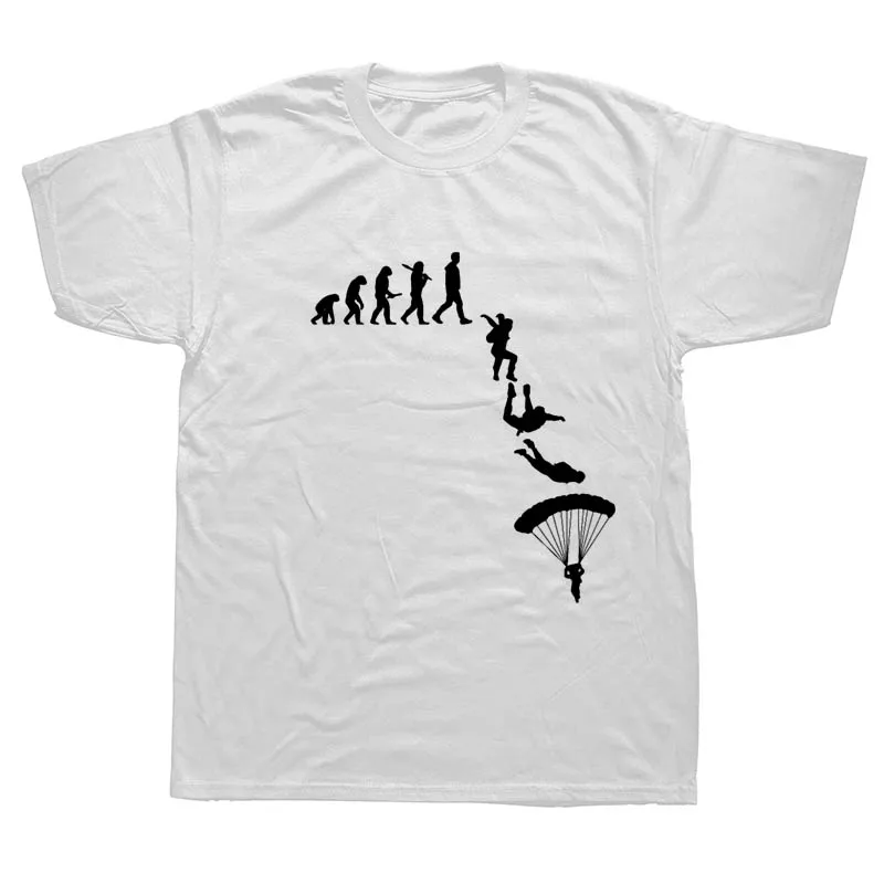 Evolution Skydiving парапланеризм Забавные футболки мужские летние хлопковые Harajuku с коротким рукавом и круглым вырезом уличная черная футболка