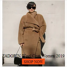 ZADORIN женские пальто и куртки зима шерстяное пальто однотонное с длинным рукавом двубортное с отворотом винтажное элегантное пальто
