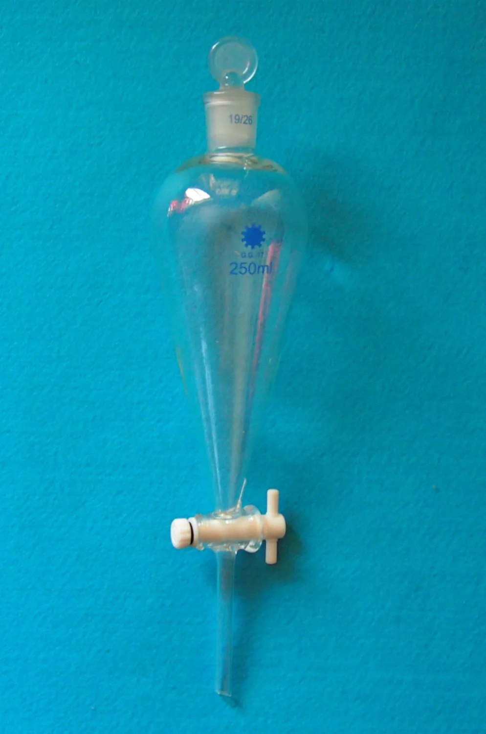 Buy 250ml,24/29,Glass Pyriform Separatory Funnel,PTFE