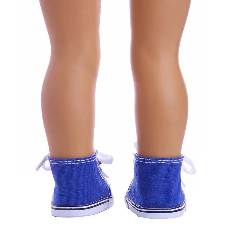 LUCKDOLL Многоцветный холст обувь подходит 1" Американский 43 см Кукла одежда аксессуары, игрушки для девочек, поколение, подарки на день рождения