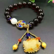 10 мм модные природные браслет с натуральный пчелиный воск цветок кулон оптимизации