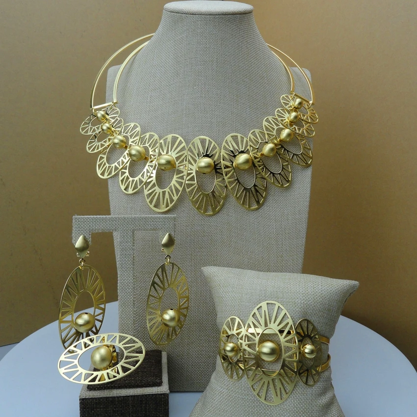 

2019 Yuminglai Designer Jewelry Dubai Gold Jewelry Sets Big Jewelry for Women FHK6442