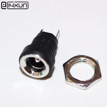 

10pcs/lot Copper 5.5mm x 2.5mm DC Power Jack Socket Female Panel Mount plug 3A plug 2 Pin Soldering
