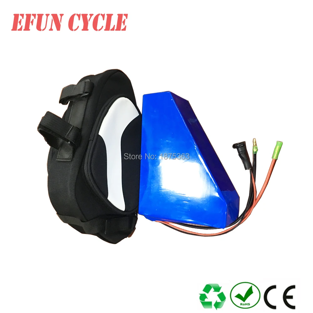 

Free shipping small triangle battery 36V 17.5Ah with saddle bag seat tube bag battery for foldable bike city bike