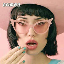 Belmon, модные солнцезащитные очки "кошачий глаз" для женщин, фирменный дизайн, солнцезащитные очки для женщин, Ретро стиль, Oculos Cateye, цветные линзы для женщин RS678