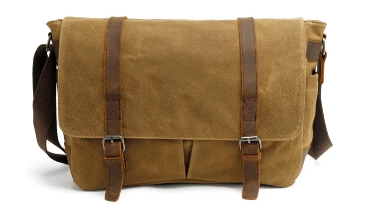 Front Display of Woosir Waterproof Waxed Canvas Bag