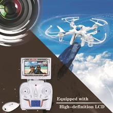 FPV Drone dengan kamera Drone LH-X8DV 2.4G 6-Axis Gyro RC Quadcopter dengan monitor dengan Kembali Otomatis remote control mainan hadiah